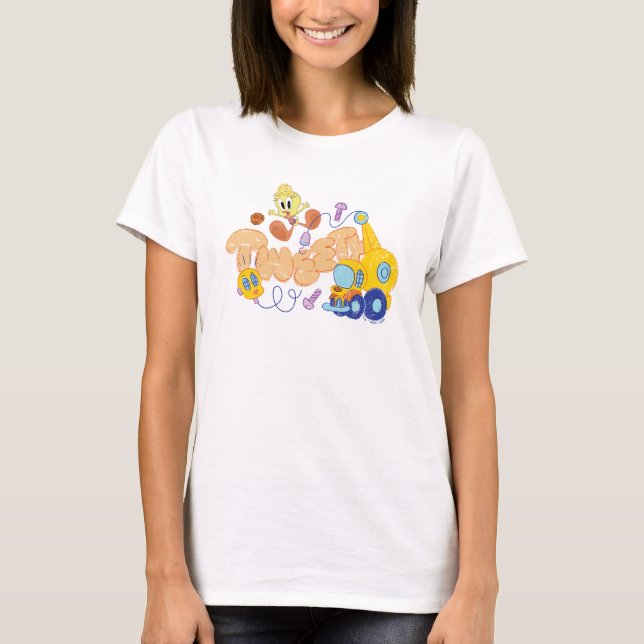 BUGS BUNNY BUILDERS™| TWEETY™ Sketch Art T-Shirt (Vorderseite)