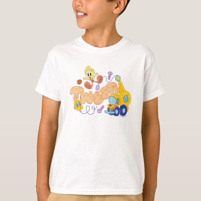 BUGS BUNNY BUILDERS™| TWEETY™ Sketch Art T-Shirt (Vorderseite)