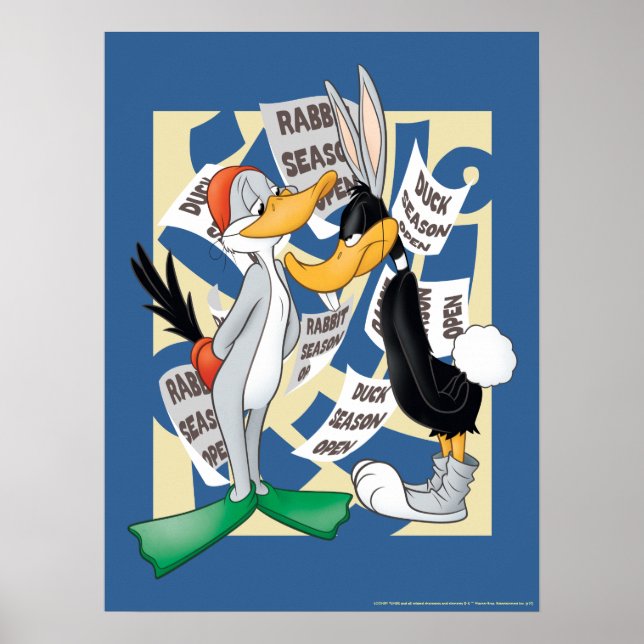 BUGS BUNNY™ & DAFFY DUCK™ Bereit für die Jagdsaiso Poster (Vorne)
