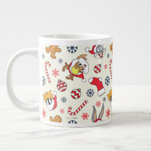 BUGS BUNNY™, DAFFY DUCK™ & Lola Weihnachtsmuster Jumbo-Tasse