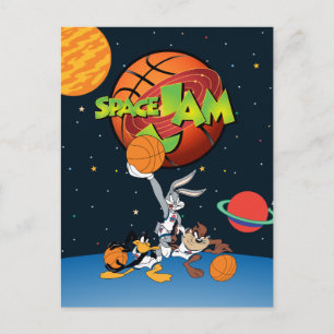 BUGS BUNNY™, DAFFY DUCK™, & TAZ™ SPACE JAM™ Logo Einladungspostkarte