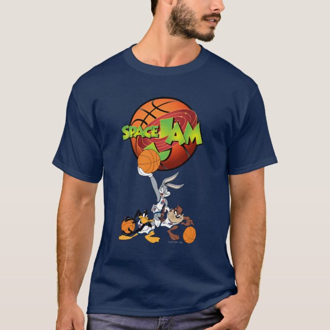 BUGS BUNNY™, DAFFY DUCK™, & TAZ™ SPACE JAM™ Logo T-Shirt (Vorderseite)