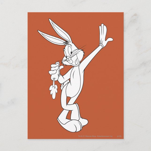BUGS BUNNY™ Eating Carrot Postkarte (Vorderseite)