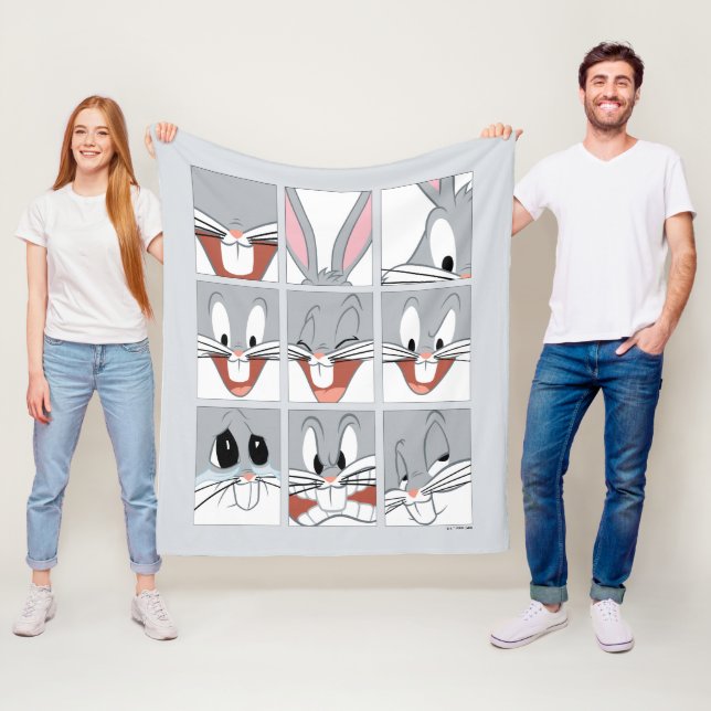 BUGS BUNNY™ Expression Blocks Fleecedecke (Beispiel)