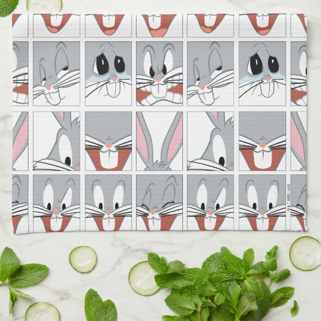 BUGS BUNNY™ Expression Blocks Geschirrtuch (Gefaltet)