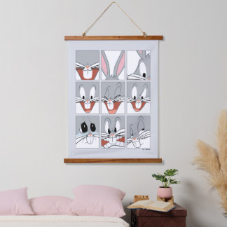 BUGS BUNNY™ Expression Blocks Wandteppich Mit Holzrahmen