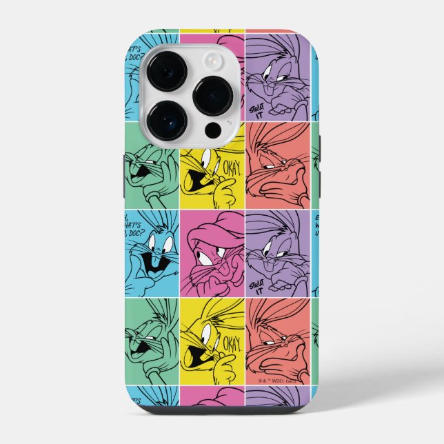 BUGS BUNNY™ Farbausdruck-Blöcke iPhone Hülle (Rückseite)