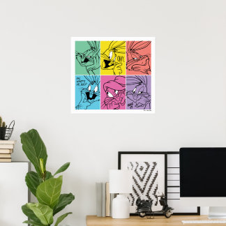 BUGS BUNNY™ Farbblockausdrücke Poster