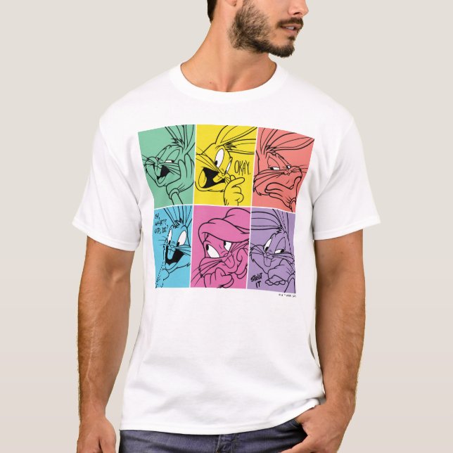 BUGS BUNNY™ Farbblockausdrücke T-Shirt (Vorderseite)