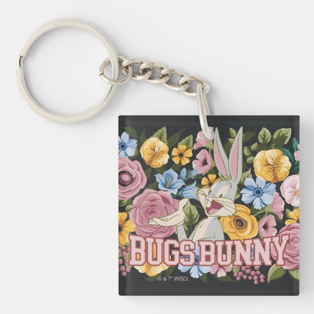 BUGS BUNNY™ Floral Embroidery Graphic Schlüsselanhänger (Vorderseite)