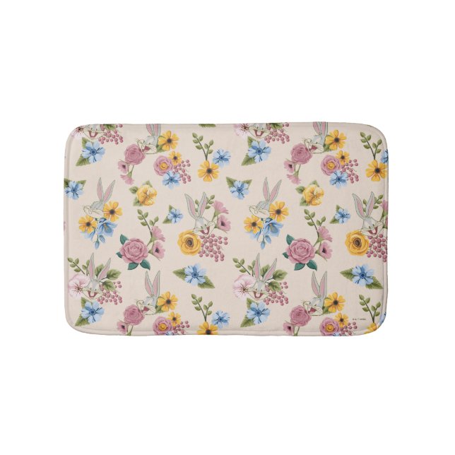 BUGS BUNNY™ Floral Embroidery Pattern Badematte (Vorderseite)