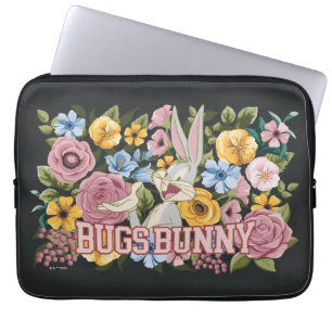 BUGS BUNNY™ Florale Stickerei Grafik Laptopschutzhülle