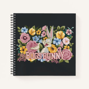 BUGS BUNNY™ Florale Stickerei Grafik Notizbuch