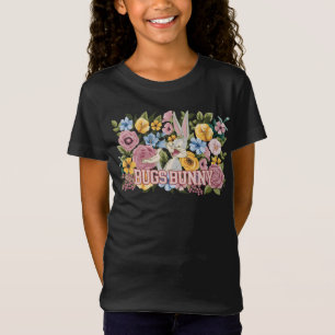 BUGS BUNNY™ Florale Stickerei Grafik T-Shirt