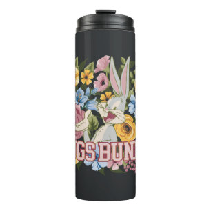 BUGS BUNNY™ Florale Stickerei Grafik Thermosbecher