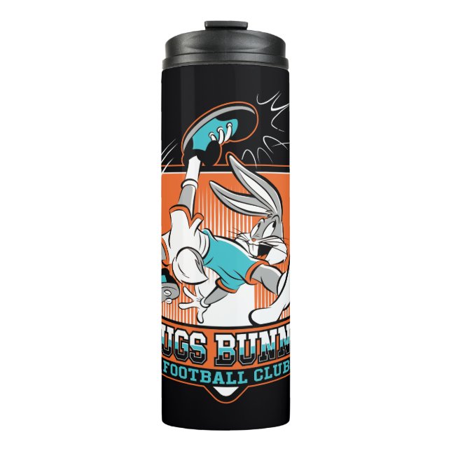 BUGS BUNNY™ Fußballclub-Abzeichen Thermosbecher (Vorderseite)