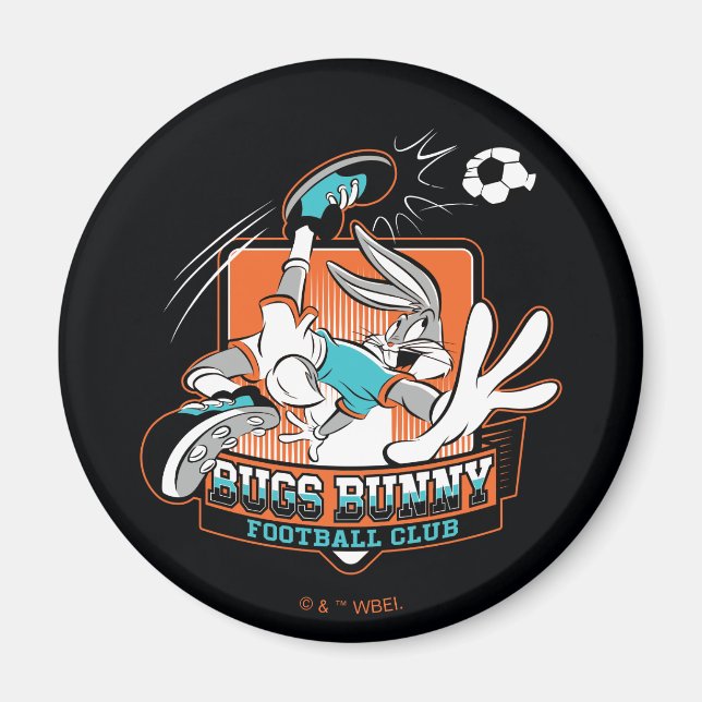 BUGS BUNNY™ Fußballverein-Abzeichen Magnet (Vorne)