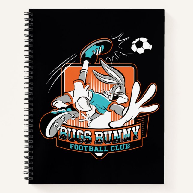 BUGS BUNNY™ Fußballverein-Abzeichen Notizbuch (Vorderseite)