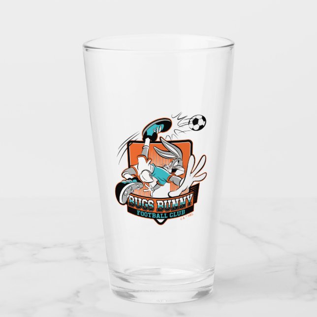 BUGS BUNNY™ Fußballverein-Emblem Glas (Vorderseite)