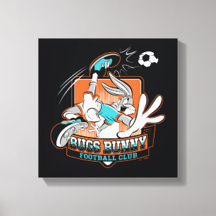 BUGS BUNNY™ Fußballverein-Emblem Leinwanddruck