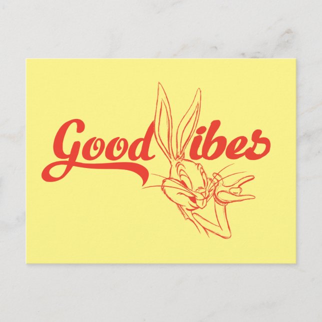 BUGS BUNNY™ | Good Vibes Postkarte (Vorderseite)