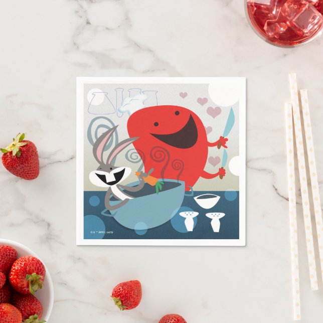BUGS BUNNY™ & Gossamer Whimsical Meal Prep Serviette (Beispiel)