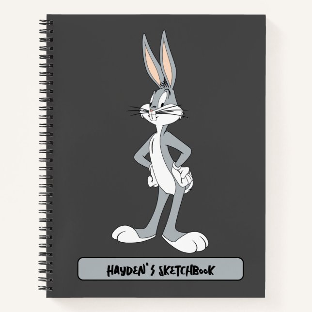 BUGS BUNNY™ | Hände auf Zeichnend Hüften Notizbuch (Vorderseite)