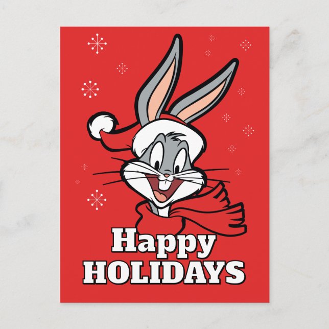 BUGS BUNNY™ Holiday Cheer Feiertagspostkarte (Vorderseite)