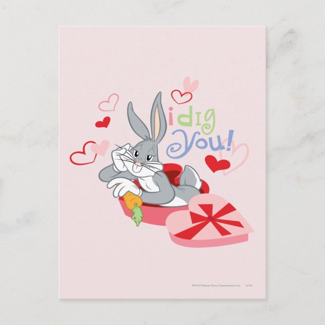 BUGS BUNNY™ I Dig You! Feiertagspostkarte (Vorderseite)