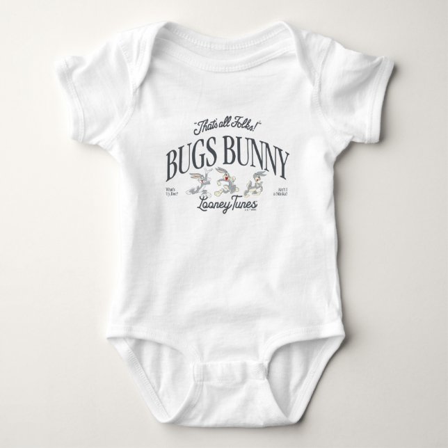 BUGS BUNNY™ im Wandel der Zeit Baby Strampler (Vorderseite)