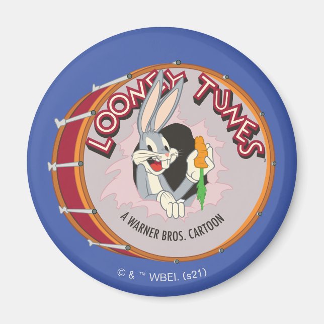 BUGS BUNNY™ Inside LOONEY TUNES™ Drum Magnet (Vorne)