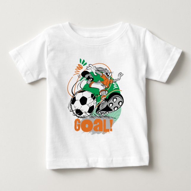 BUGS BUNNY™ Kicking Soccer Goal Baby T-shirt (Vorderseite)