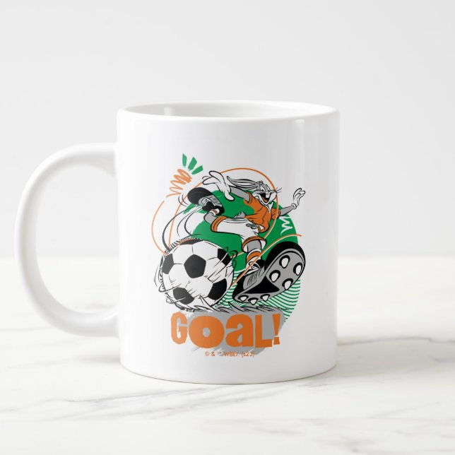 BUGS BUNNY™ Kicking Soccer Goal Jumbo-Tasse (Links)