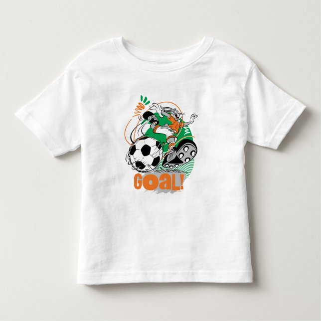 BUGS BUNNY™ Kicking Soccer Goal Kleinkind T-shirt (Vorderseite)
