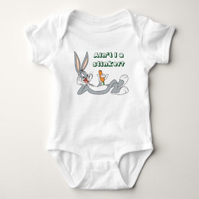 BUGS BUNNY™ Lay Down Eating Carrot Baby Strampler (Vorderseite)