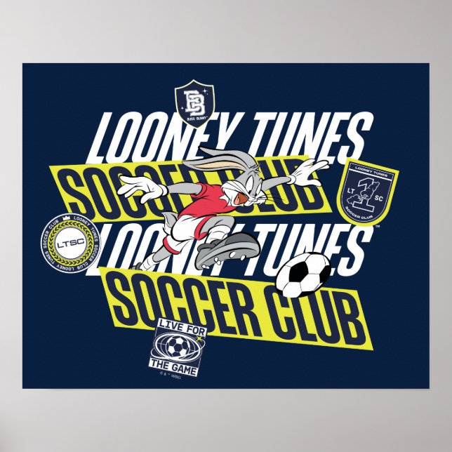 BUGS BUNNY™ LOONEY TUNES™ Soccer Club Poster (Vorne)