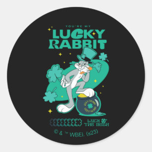 BUGS BUNNY™ Lucky Rabbit Runder Aufkleber