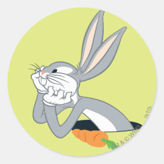 BUGS BUNNY™ mit Karotte Runder Aufkleber
