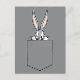 BUGS BUNNY™ Peeking Out Pocket Postkarte
