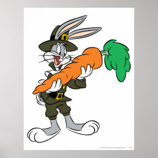 BUGS BUNNY™ Pilgrim Erntedank Carrot Poster