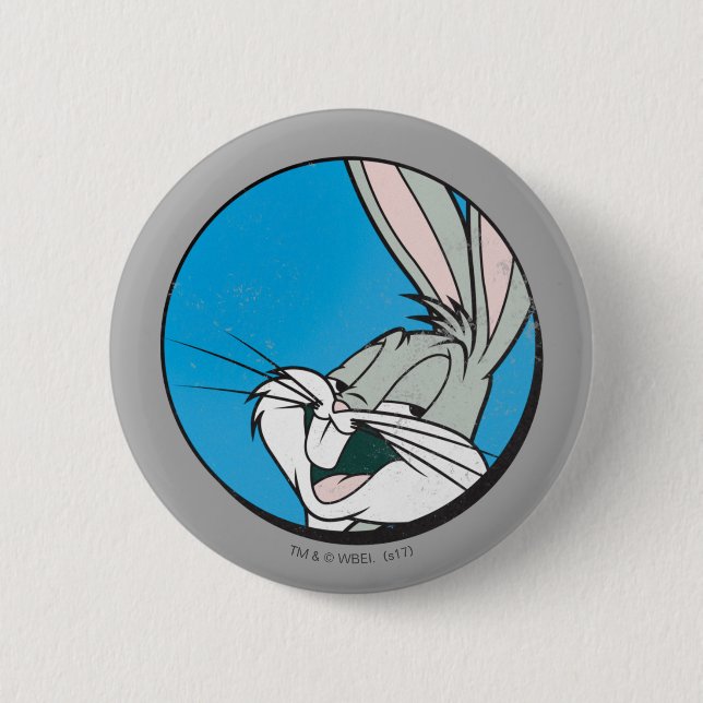 BUGS BUNNY™ Retro Blue Patch Button (Vorderseite)