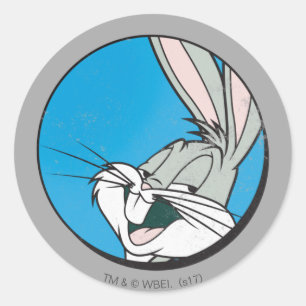 BUGS BUNNY™ Retro Blue Patch Runder Aufkleber