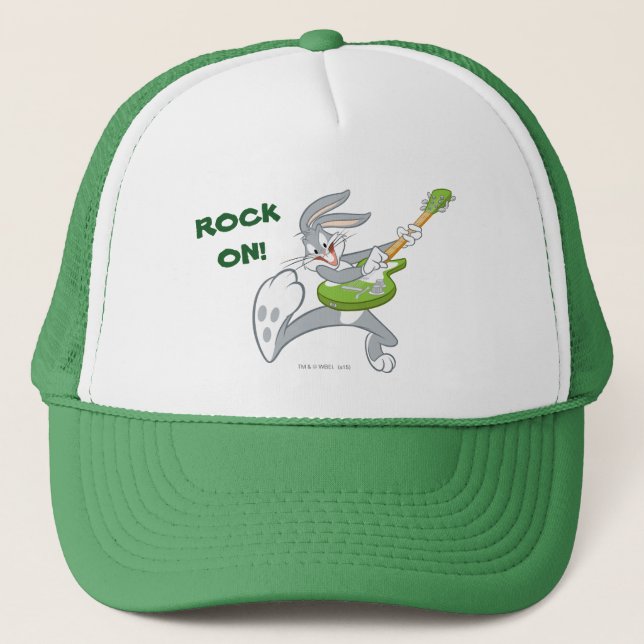 BUGS BUNNY™ Rocking auf Gitarre Truckerkappe (Vorderseite)