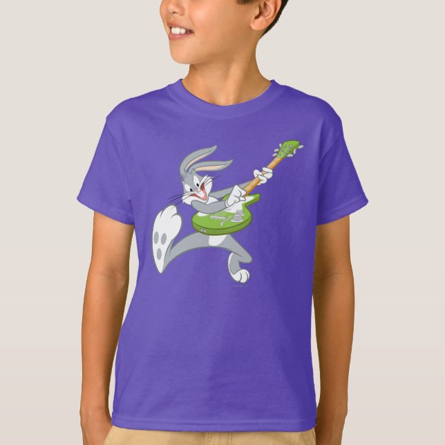 BUGS BUNNY™ Rocking on Gitarre T-Shirt (Vorderseite)