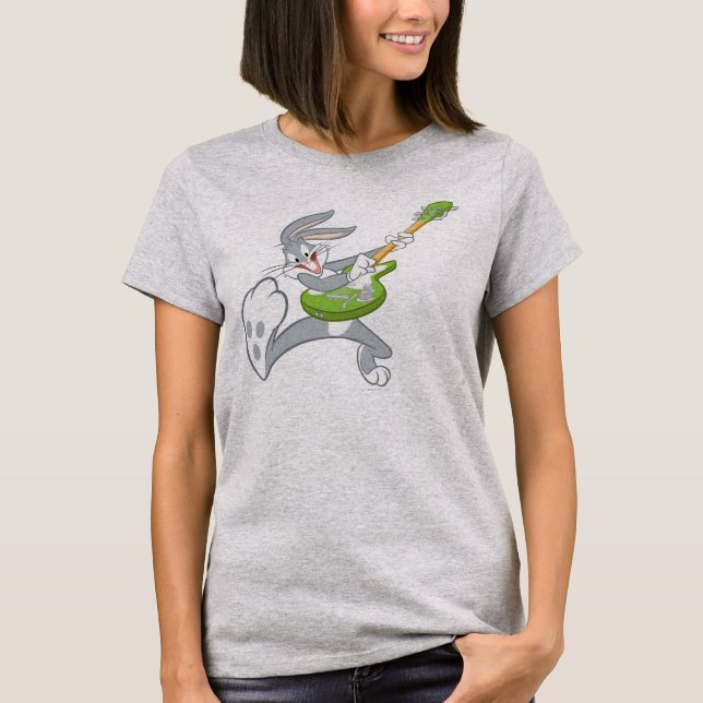 BUGS BUNNY™ Rocking on Gitarre T-Shirt (Vorderseite)