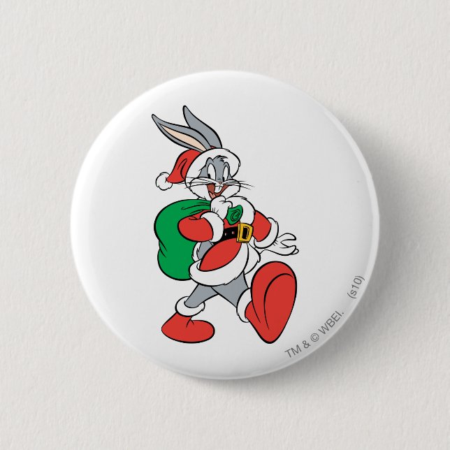 BUGS BUNNY™ Santa Button (Vorderseite)