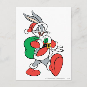 BUGS BUNNY™ Santa Feiertagspostkarte