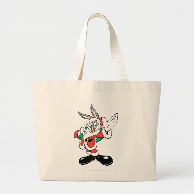 BUGS BUNNY™ Santa Wave Jumbo Stoffbeutel (Vorne)