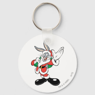 BUGS BUNNY™ Santa Waving Schlüsselanhänger
