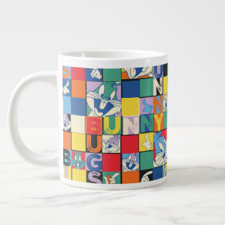 BUGS BUNNY™ Schachbrett mit farbenfrohen Namen und Jumbo-Tasse